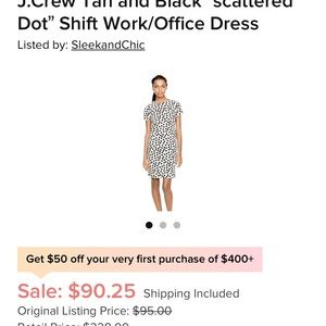 J.Crew Tan and Black Dress